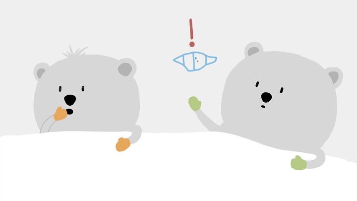 image des oursons du film d'animation LE SOMMET BLEU